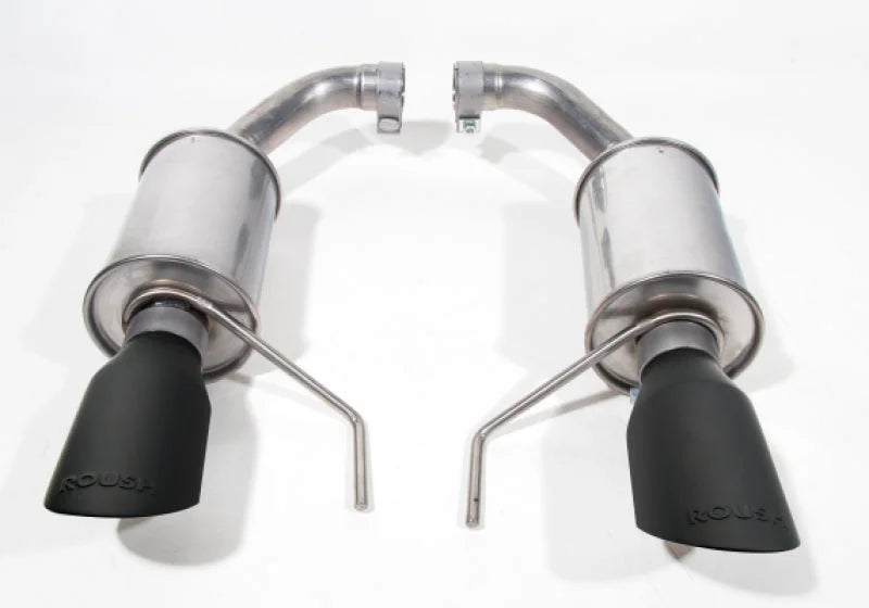 Roush Black Tip Axle Back Exhaust fits 2015-2026 Ford Mustang V6 / ECOBOOST - Side View