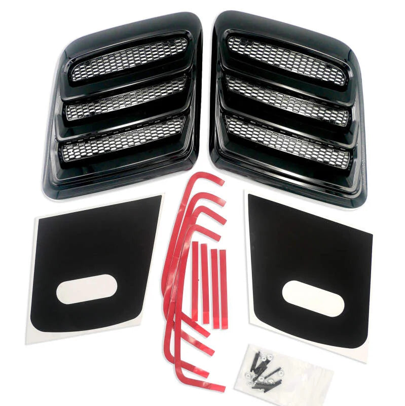 Roush Hood Heat Extractors - Gloss Black fits 2018-2023 Ford Mustang - Additional View 7