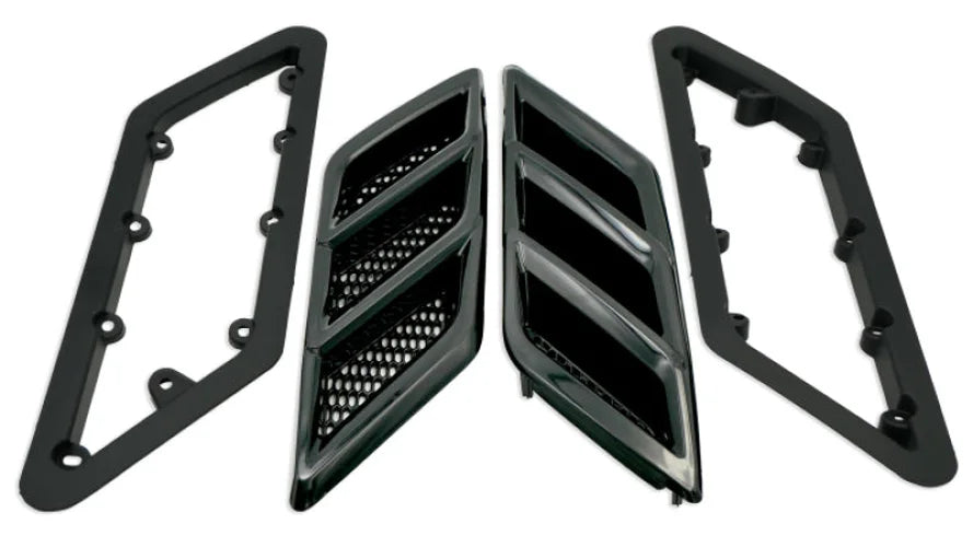 Roush Mustang Fender Vent Heat Extractors - Gloss Black fits 2015-2023 Roush Mustang - Side View