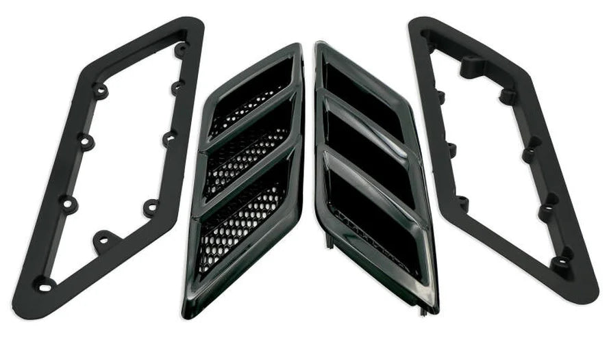 Roush Mustang Fender Vent Heat Extractors - Gloss Black fits 2015-2023 Roush Mustang - Back View