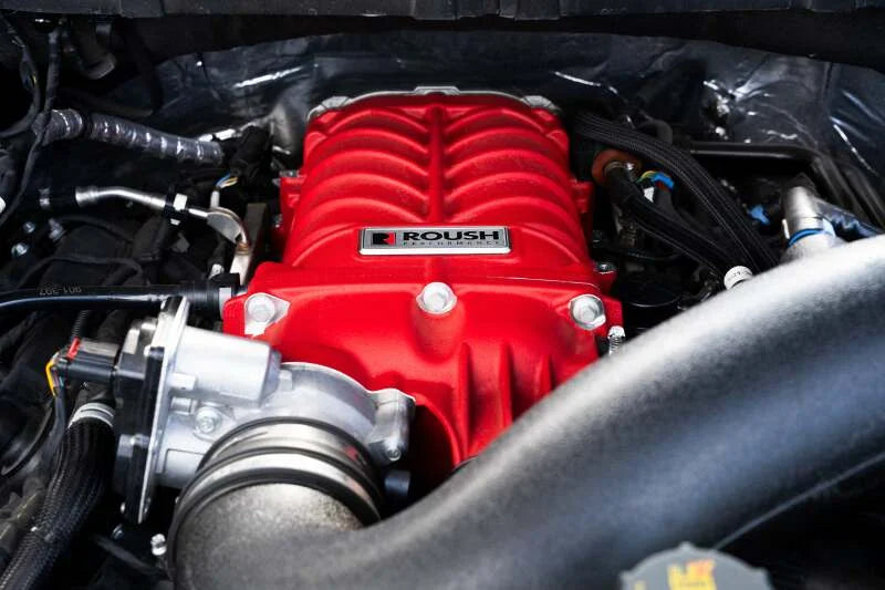 Roush Supercharger Kit 705HP Red Edition fits 2021-2026 Ford F-150 - Installation View