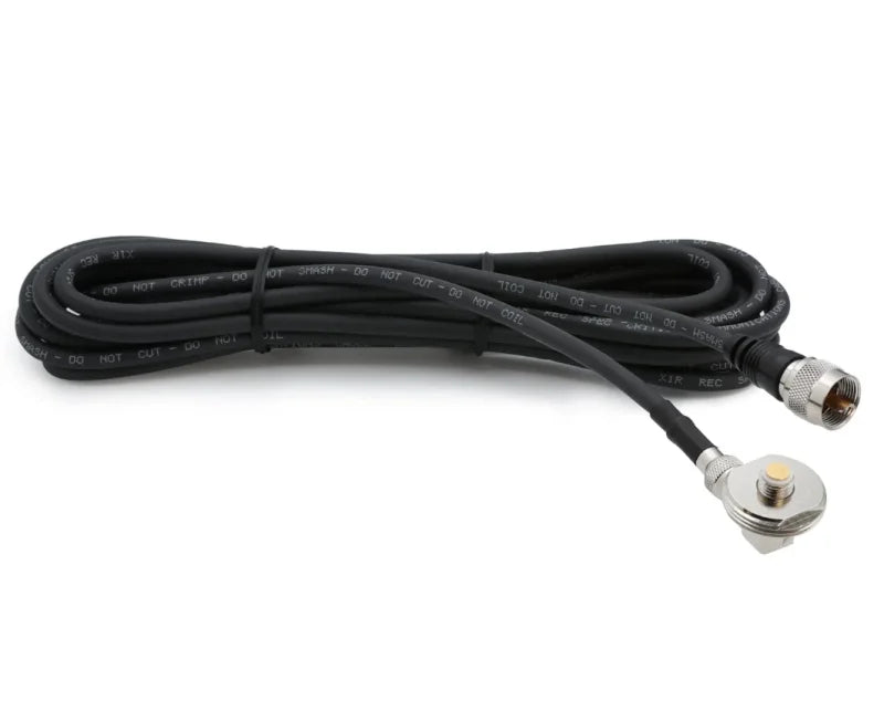 Rugged Radios 15 Ft Antenna Cable with Removable Mini 3/8 NMO Bulkhead Mount - Side View