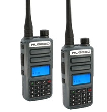 Load image into Gallery viewer, Rugged Radios 2 PACK - Rugged GMR2 PLUS - GMRS / FRS Two Way Handheld Radios Grey - Side View