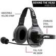 Load image into Gallery viewer, Rugged Radios AlphaBass Carbon Fiber Headset for STEREO and OFFROAD Intercoms Behind The Head - Main Product View