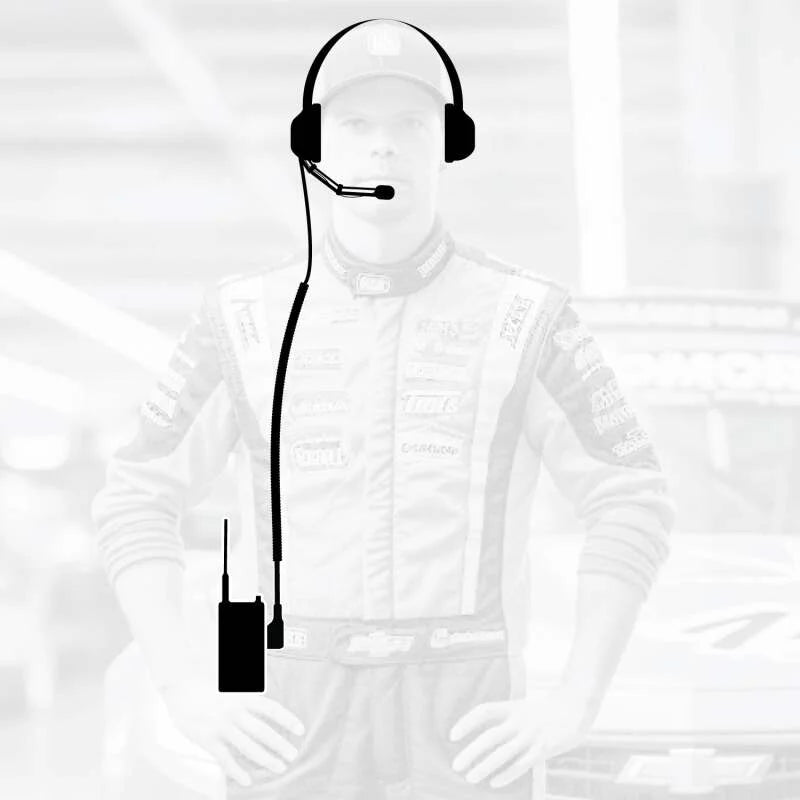 Rugged Radios Crew Chief - H42 Spotter Headset and Rugged Handheld Radio Package - Black