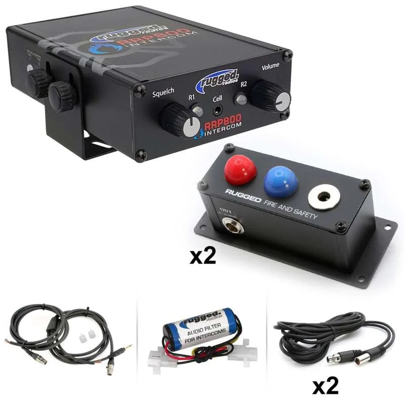 Rugged Radios Fire and Safety 2-Person Dual Radio Intercom Kit