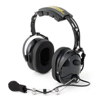 Load image into Gallery viewer, Rugged Radios H22 Over the Head (OTH) Headset for 2-Way Radios - Black Carbon Fiber