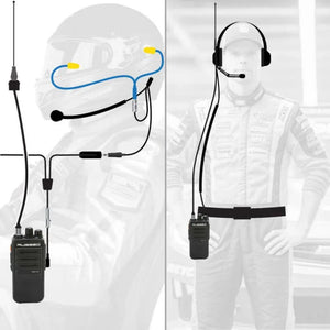 Rugged Radios IMSA Driver & Crew Chief Long Track Racing Kit w/ RDH16 Radios