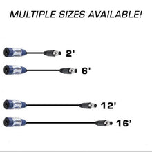 Load image into Gallery viewer, Rugged Radios OFFROAD Straight Cable to Intercom (Select Length) 16 Feet - Side View
