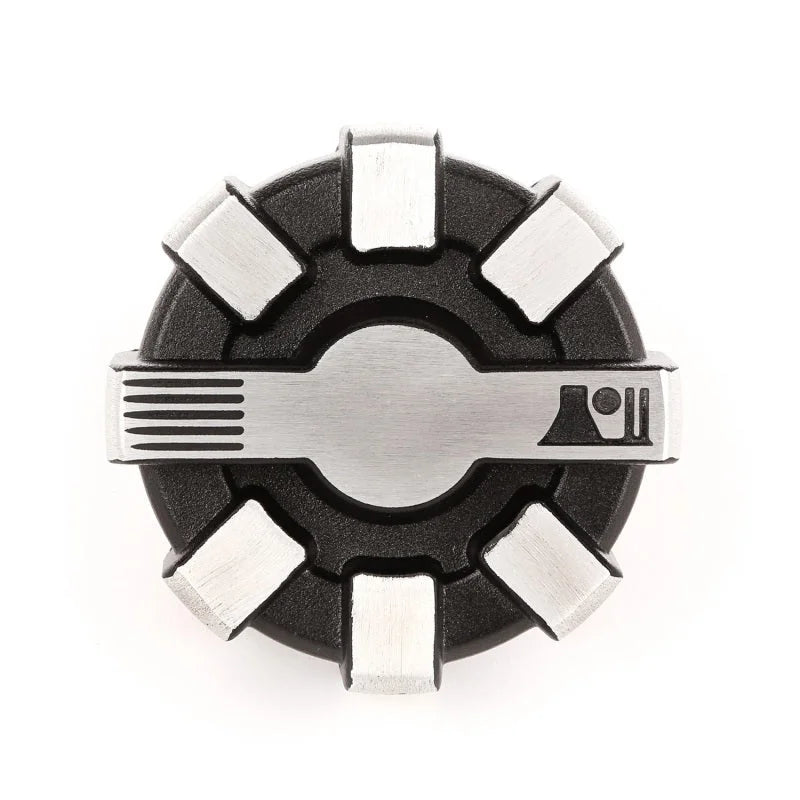 Rugged Ridge 01-20 Jeep Wrangler JK/JL / 2020 Gladiator JT Brushed Aluminum Elite Fuel Cap - Detail View