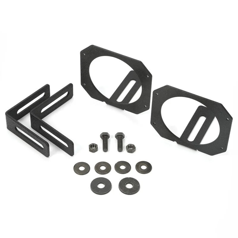 Rugged Ridge 07-18 Jeep Wrangler JK 3.5in Round / 3in Cube LED Light Mount Brackets - Main Product View