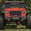 Load image into Gallery viewer, Rugged Ridge 07-18 Jeep Wrangler JK Arcus Front Bumper Set w/Tray &amp; Hooks - Back View