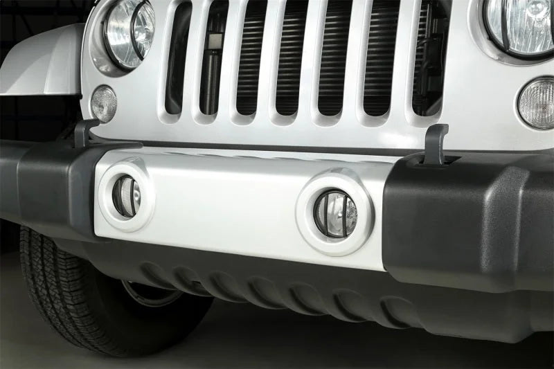 Rugged Ridge 07-18 Jeep Wrangler JK Black Fog Light Euro Guards - Side View