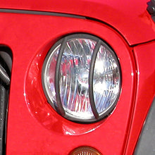 Load image into Gallery viewer, Rugged Ridge 07-18 Jeep Wrangler JK Black Headlight Euro Guards