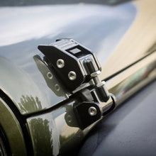 Load image into Gallery viewer, Rugged Ridge 07-18 Jeep Wrangler JK Black Hood Catches - Side View