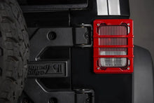 Load image into Gallery viewer, Rugged Ridge 07-18 Jeep Wrangler JK Red Elite Tail Light Guards - Side View