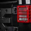 Load image into Gallery viewer, Rugged Ridge 07-18 Jeep Wrangler JK Red Elite Tail Light Guards - Back View