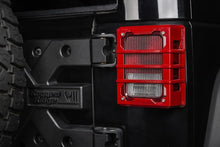 Load image into Gallery viewer, Rugged Ridge 07-18 Jeep Wrangler JK Red Elite Tail Light Guards - Back View