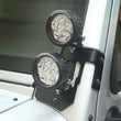 Load image into Gallery viewer, Rugged Ridge 07-18 Jeep Wrangler JK Semi-Gloss Black A Pillar Light Mount - Side View