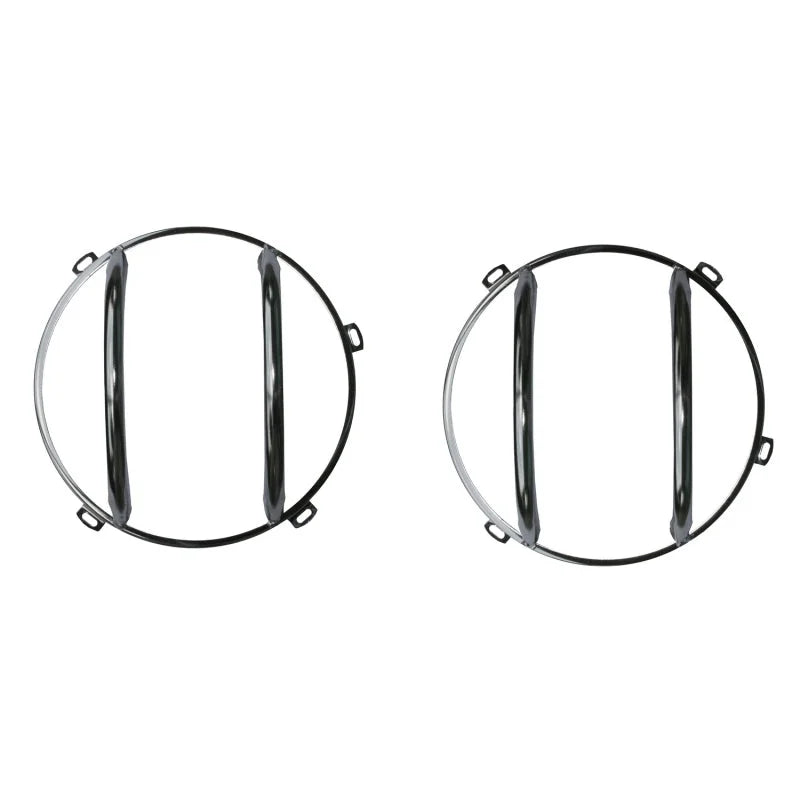 Rugged Ridge 07-18 Jeep Wrangler JK Stainless Steel Headlight Euro Guard Kit - Main Product View