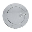 Load image into Gallery viewer, Rugged Ridge 07-18 Jeep Wrangler JK Stainless Steel Locking Gas Cap Door - Main Product View