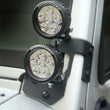 Load image into Gallery viewer, Rugged Ridge 07-18 Jeep Wrangler JK Textured Black A Pillar Light Mount - Side View