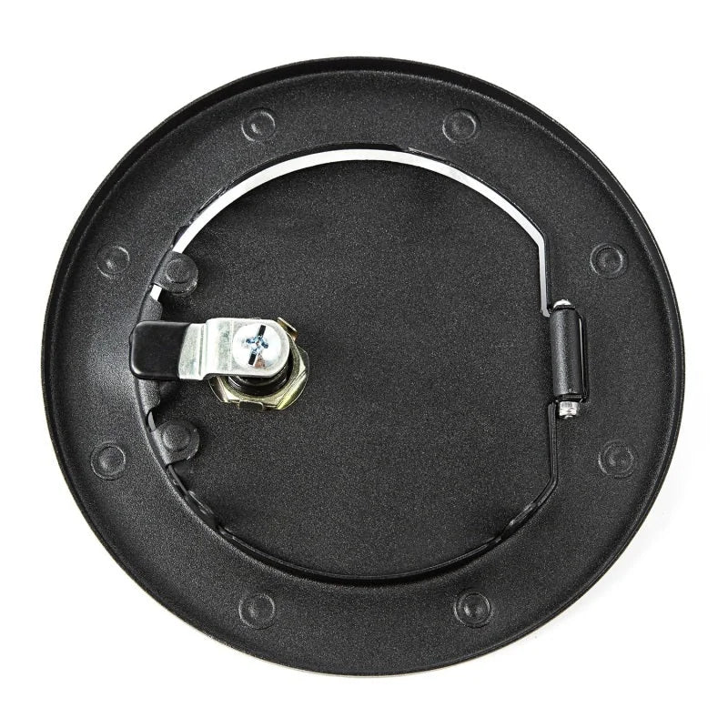 Rugged Ridge 07-18 Jeep Wrangler JK Textured Black Locking Gas Cap Door - Side View