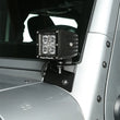 Load image into Gallery viewer, Rugged Ridge 07-18 Jeep Wrangler JK Textured Black Windshield Aux. Light Mounting Brackets - Installation View
