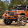 Load image into Gallery viewer, Rugged Ridge 07-18 Jeep Wrangler JK Turn/Side/Fog Light Elite Euro Guard Kit - Side View