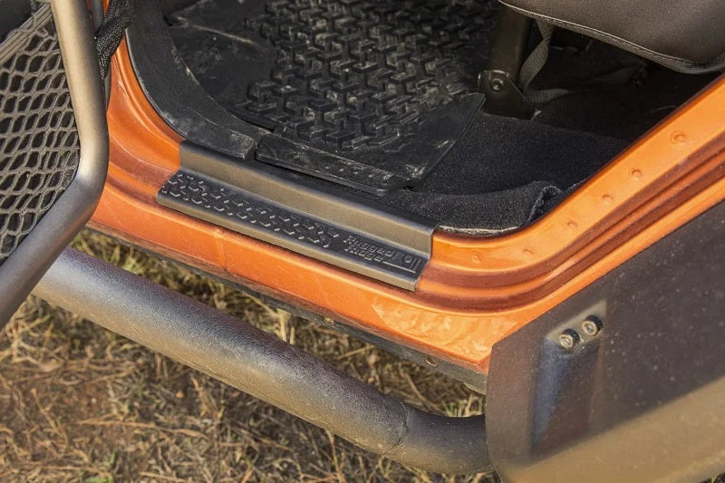 Rugged Ridge 07-18 Jeep Wrangler JK Unlimited 4-Door All Terrain Entry Guard Kit - Back View