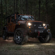 Load image into Gallery viewer, Rugged Ridge 07-18 Jeep Wrangler JK White 4-Piece LED Rock Light Kit - Side View