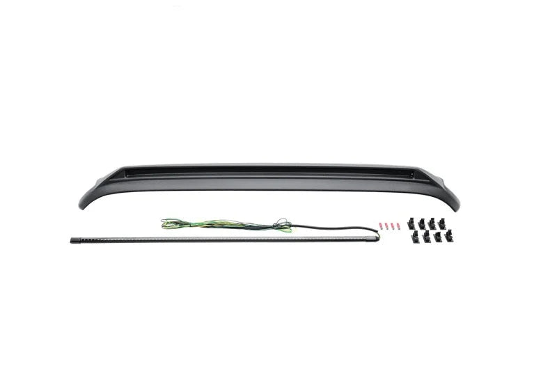 Rugged Ridge 07-18 Jeep Wrangler JK/JKU Lightshield Hood Guard - Back View