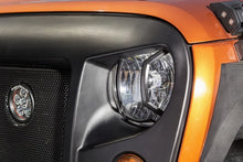 Load image into Gallery viewer, Rugged Ridge 07-18 Jeep Wrangler JK/JKU Textured Black Elite Headlight Euro Guards - Side View