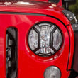 Load image into Gallery viewer, Rugged Ridge 07-18 Jeep Wrangler JK/JKU Textured Black Elite Headlight Euro Guards - Back View