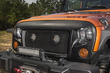 Load image into Gallery viewer, Rugged Ridge 07-18 Jeep Wrangler JK/JKU Textured Black Elite Headlight Euro Guards - Installation View