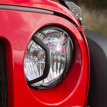 Load image into Gallery viewer, Rugged Ridge 07-18 Jeep Wrangler JK/JKU Textured Black Elite Headlight Euro Guards - Additional View 8