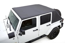 Load image into Gallery viewer, Rugged Ridge 07-18 Jeep Wrangler JKU 4 Dr Black Diamond Stitch Cloth Voyager Top - Main Product View