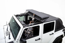 Load image into Gallery viewer, Rugged Ridge 07-18 Jeep Wrangler JKU 4 Dr Black Diamond Stitch Cloth Voyager Top - Side View