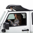 Load image into Gallery viewer, Rugged Ridge 07-18 Jeep Wrangler JKU 4 Dr Black Diamond Stitch Cloth Voyager Top - Detail View