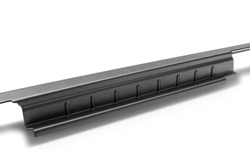 Rugged Ridge 07-18 Jeep Wrangler (JKU) Rocker Pnl/Sill Plate Cvr 4dr. Rocker Guard Pair - Tex. Blk - Side View