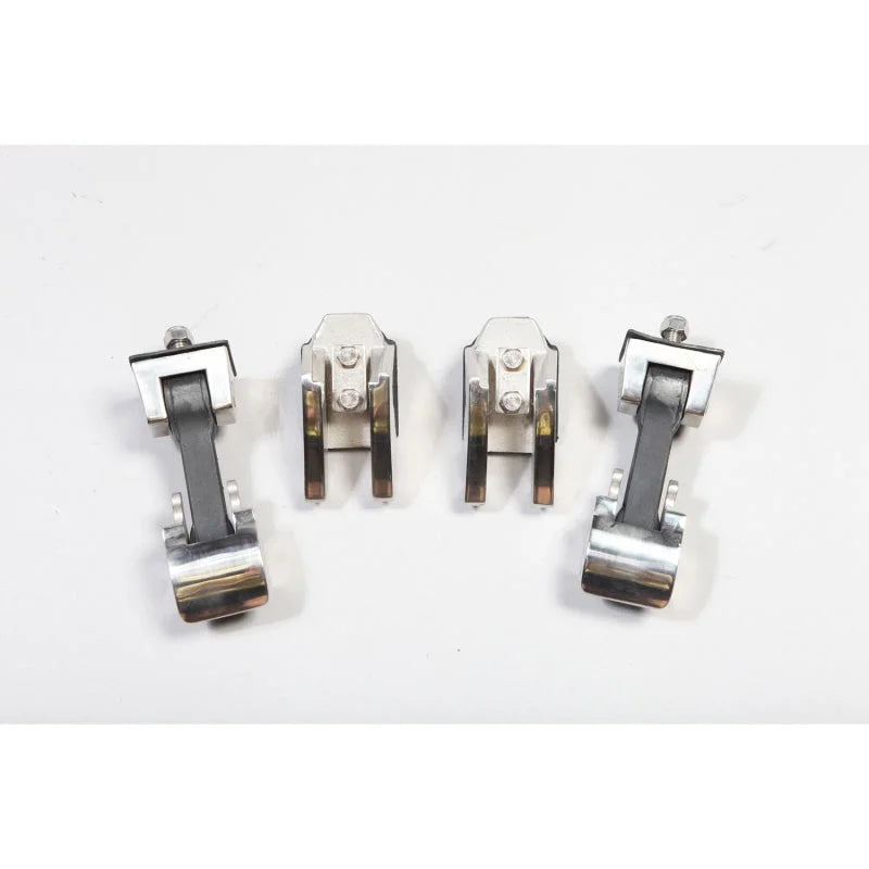 Rugged Ridge 07-18 Jeep Wrangler Stainless Steel Hood Catch Set - Main Product View