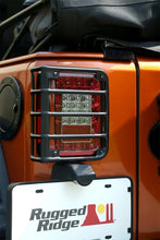 Load image into Gallery viewer, Rugged Ridge 07-18 Jeep Wrangler Textured Black Tail Light Euro Guards - Side View