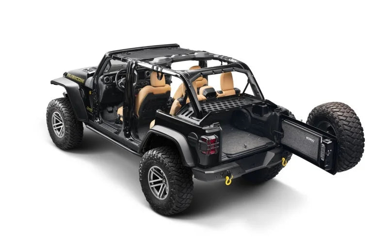 Rugged Ridge 07-21 Wrangler JK/JL 4-Door Interior Storage Rack - Side View