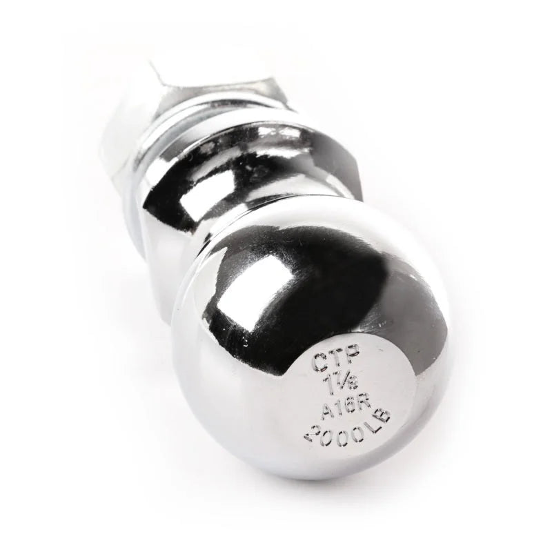 Rugged Ridge 1-7/8in Trailer Hitch Ball 1in Dia Shank Chrome - Side View