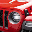 Load image into Gallery viewer, Rugged Ridge 18-20 Jeep Wrangler JL / 2020 Jeep Gladiator JT Black Elite Headlight Guards Black - Side View