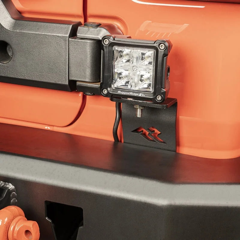Rugged Ridge 18-20 Jeep Wrangler JL LED Rear Cube Mount - Pair - Side View