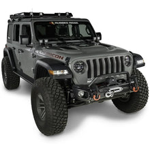 Load image into Gallery viewer, Rugged Ridge 18-20 Jeep Wrangler JL/JT Arcus Front Bumper Set w/ Overrider - Detail View