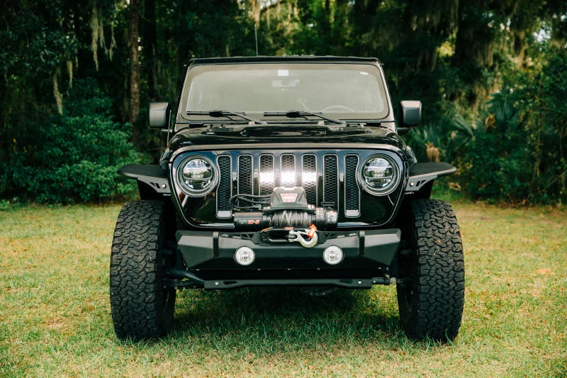 Rugged Ridge 18-20 Jeep Wrangler JL/JT LED Grille Mount Bracket - Side View