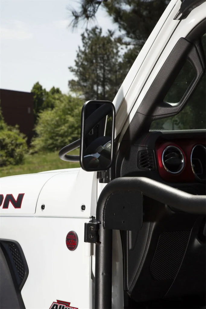 Rugged Ridge 18-20 Jeep Wrangler JL/JT Rectangular Trail Mirror Kit - Side View