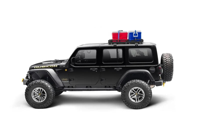 Rugged Ridge 18-21 Wrangler JL/Gladiator Roof Rack w/ Basket HT - Side View